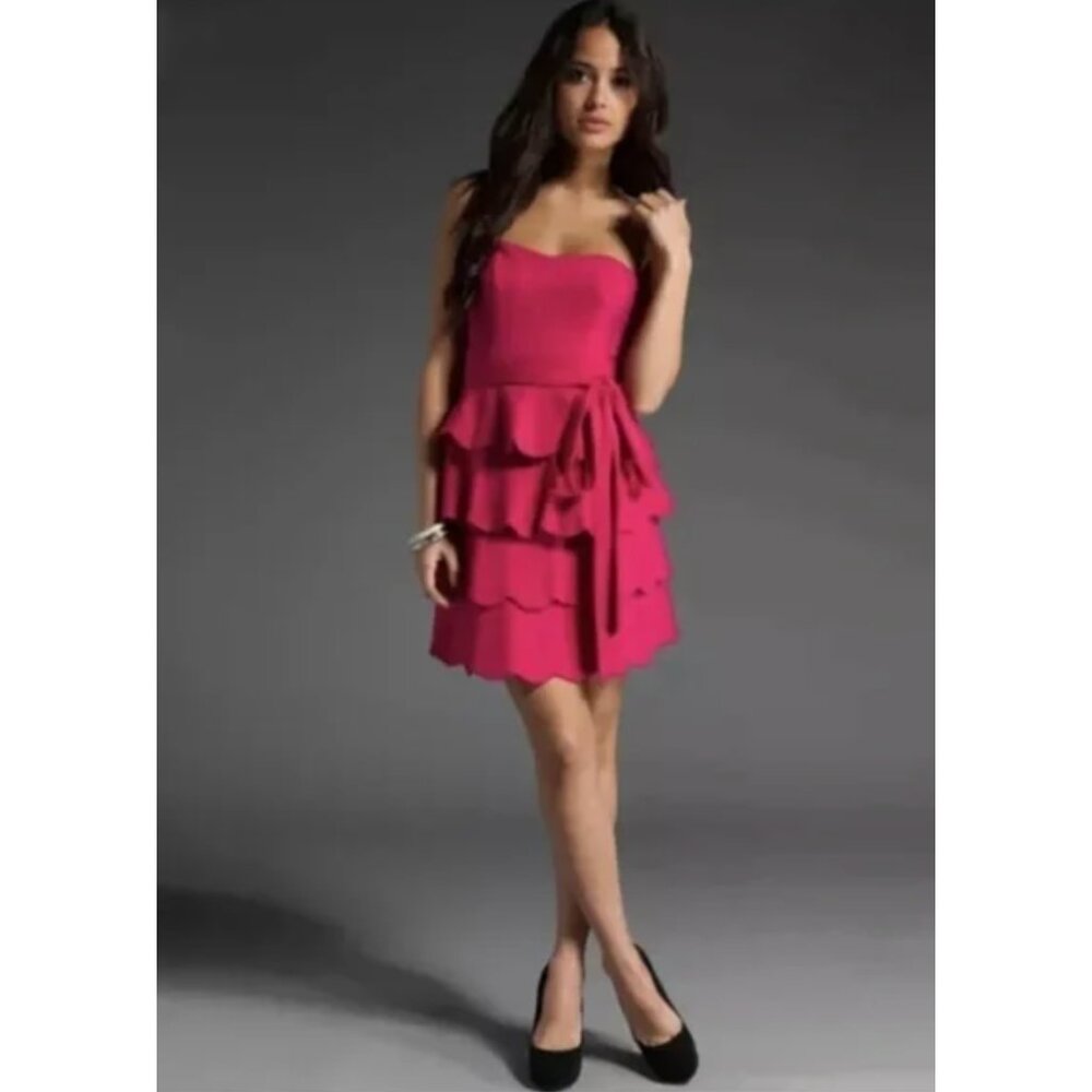 Cynthia Steffe Scalloped Tiered Dress - Picture 3 of 9